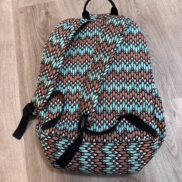 Vera Bradley Campus Backpack Bookbag Sierra Stream Blue Brown main image 7